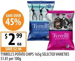Supabarn Tyrrell's potato chips offer