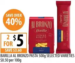 Supabarn Barilla al bronzo pasta offer