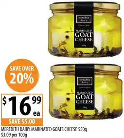 Supabarn Meredith dairy marinated goats cheese offer
