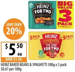Supabarn Heinz baked beans & spaghetti offer