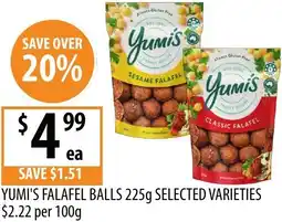 Supabarn Yumi's falafel balls offer