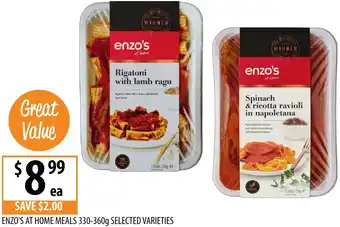 Supabarn Enzo's at home meals offer