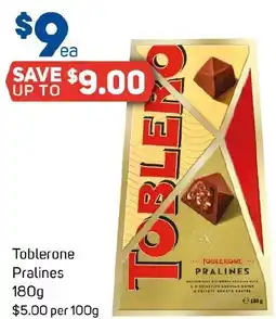 Foodland Toblerone Pralines offer