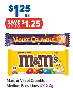 Foodland Mars or Violet Crumble offer