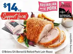 Foodland O'Briens SA Boned & Rolled Pork Loin Roast offer
