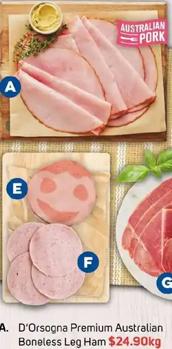 Foodland D'Orsogna Premium Australian Boneless Leg Ham offer