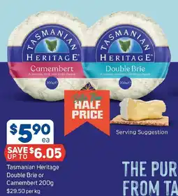 Foodland Tasmanian Heritage Double Brie or Camembert offer