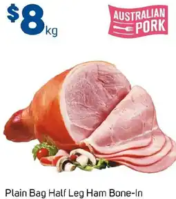 Foodland Plain Bag Half Leg Ham Bone-In offer