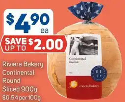 Foodland Riviera Bakery Continental Round Sliced offer