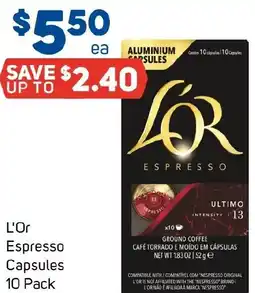 Foodland L'Or Espresso Capsules offer