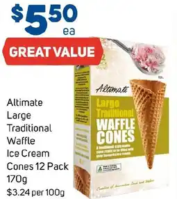 Foodland Altimate large traditional waffle ice cream cones offer