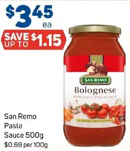 Foodland San Remo Pasta Sauce offer