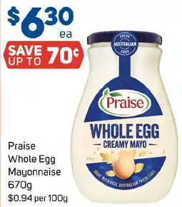 Foodland Praise Whole Egg Mayonnaise offer