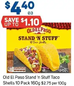 Foodland Old El Paso Stand 'n Stuff Taco Shells offer