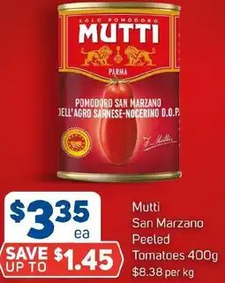 Foodland Mutti san marzano peeled tomatoes offer