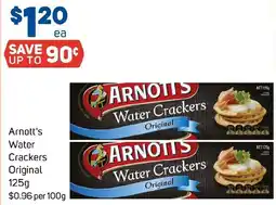 Foodland Arnotts water crackers original offer