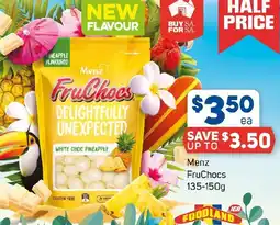 Foodland Menz FruChocs offer
