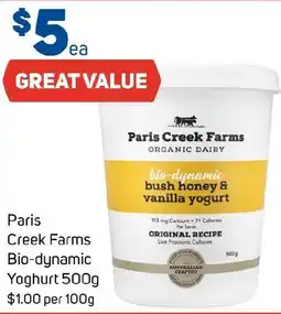 Foodland Paris creek farms bio-dynamic yoghurt offer