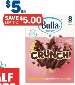 Foodland Bulla crunch honeycomb strawberry caramel offer