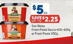 Foodland San remo fresh pasta sauce offer