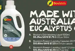 Foodland Bosisto's Power+ Laundry Liquid offer