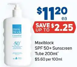 Foodland Maxiblock SPF 50+ Sunscreen Tube offer