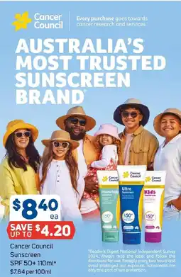 Foodland Cancer Council Sunscreen SPF 50+ offer