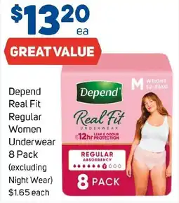 Foodland Depend real fit regular underwear offer