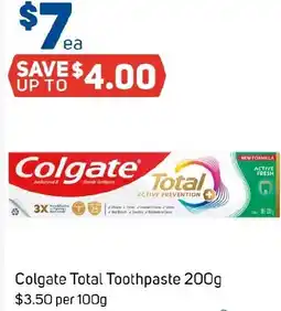Foodland Colgate Total Toothpaste offer