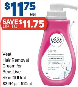 Foodland Veet hair removal cream for sensitive skin offer