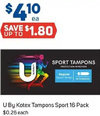 Foodland U By Kotex Tampons Sport offer