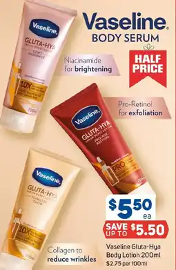 Foodland Vaseline Gluta-Hya Body Lotion offer