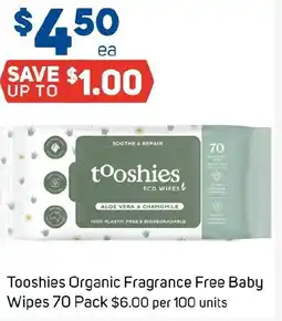 Foodland Tooshies Organic Fragrance Free Baby Wipes offer