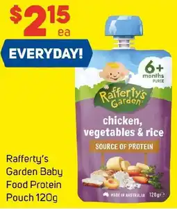 Foodland Rafferty's Garden Baby Food Protein Pouch offer