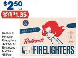 Foodland Redheads Heritage Firelighters offer