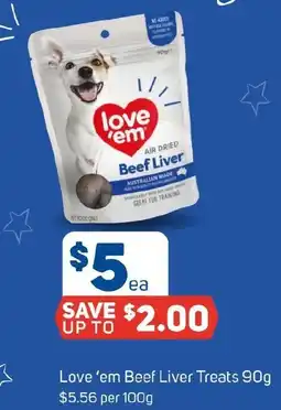Foodland Love 'em Beef Liver Treats offer