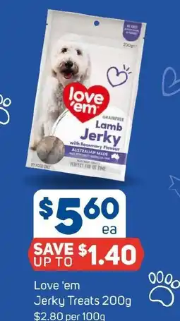 Foodland Love 'em Jerky Treats offer