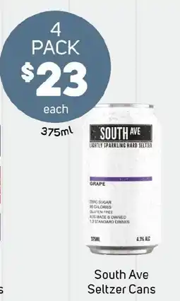 Foodland South Ave Seltzer Cans offer