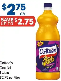 Foodland Cottee's Cordial offer