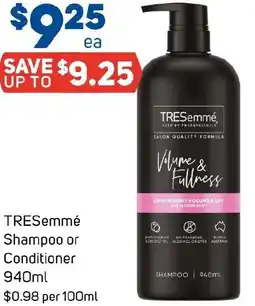 Foodland TRESemmé Shampoo offer