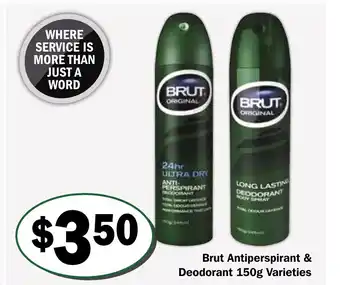 Brut Antiperspirant & Deodorant 150g Varieties