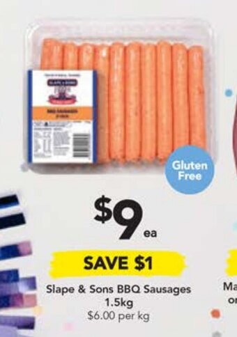 Drakes Slape & Sons BBQ Sausages 1,5kg offer