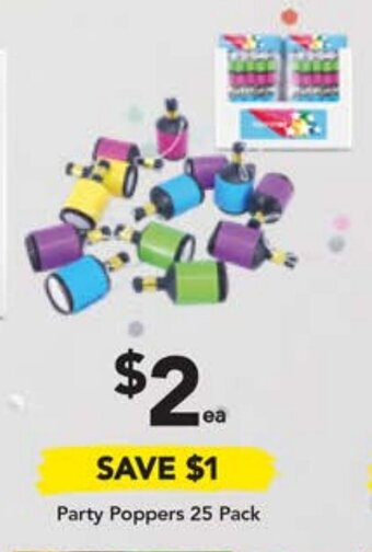 Drakes Party Poppers 25 Pack offer