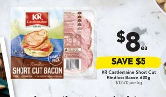 Drakes KR Castlemaine Short Cut Rindless Bacon 630g offer