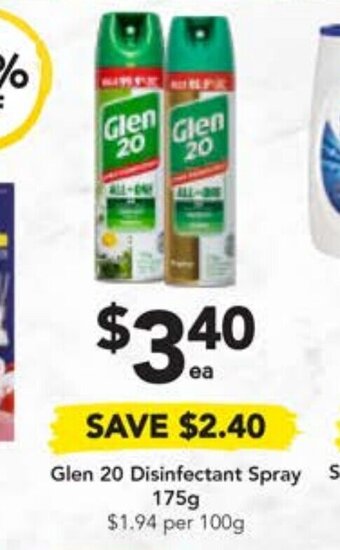 Drakes Glen 20 Disinfectant Spray 175g offer