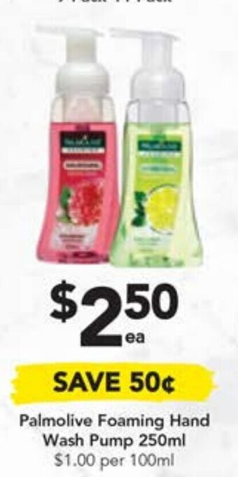 Drakes Palmolive Foaming Hand Wash Pump 250ml offer
