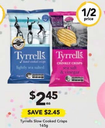 Tyrrells Slow Cooked Crisps 165g