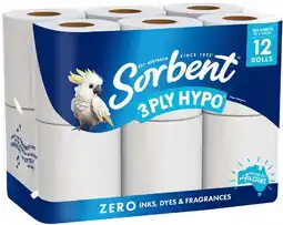 IGA Sorbent Toilet Tissue 3 Ply 12 Pack Selected Varieties offer