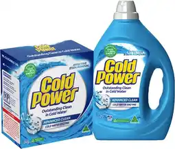 IGA Cold Power Laundry Liquid 2 Litre or Powder 2kg Selected Varieties offer
