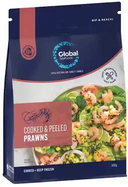 IGA Global Seafoods Cooked & Peeled Prawns 300g offer